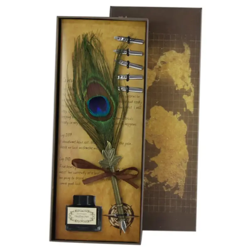 Set cadou, pana de scris vvintage royal, 7 piese