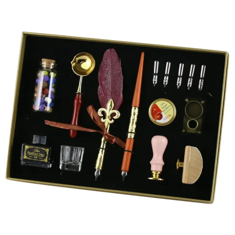 Set cadou, pana de scris calligraphy 15 piese