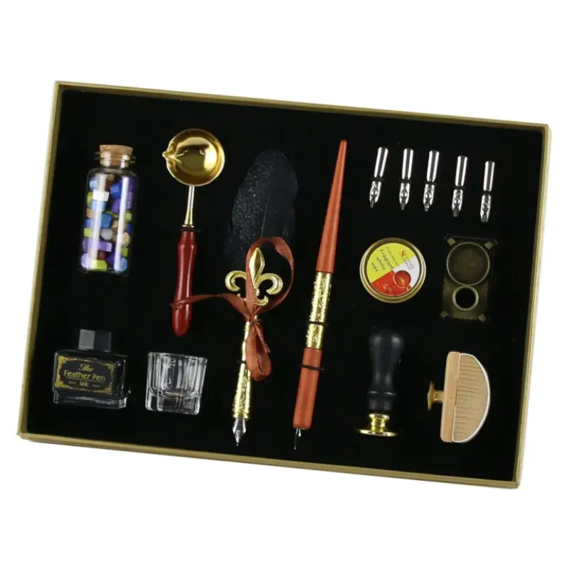 Set cadou, pana de scris calligraphy 15 piese
