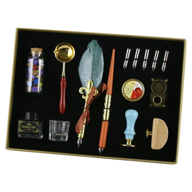 Set cadou, pana de scris calligraphy 15 piese