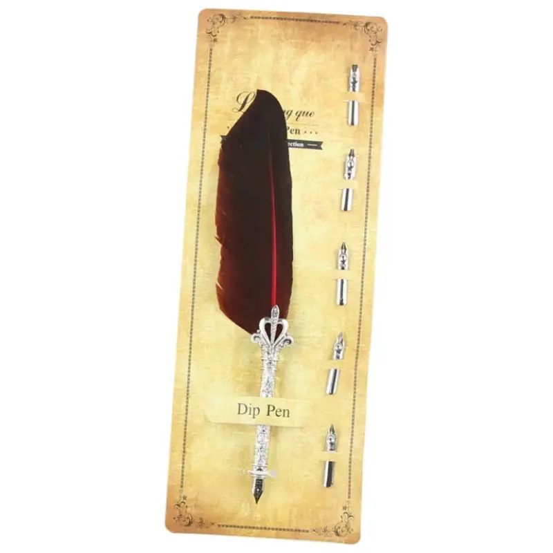 Set cadou, pana de scris dip pen, 6 piese