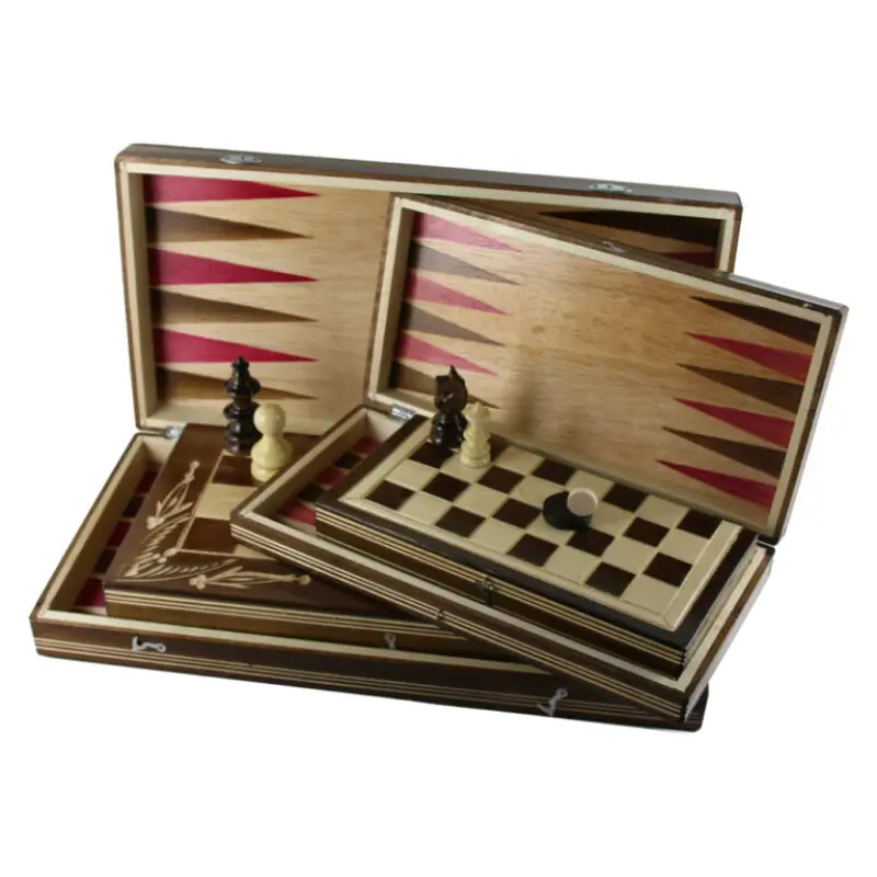 Joc sah cu table, din lemn c