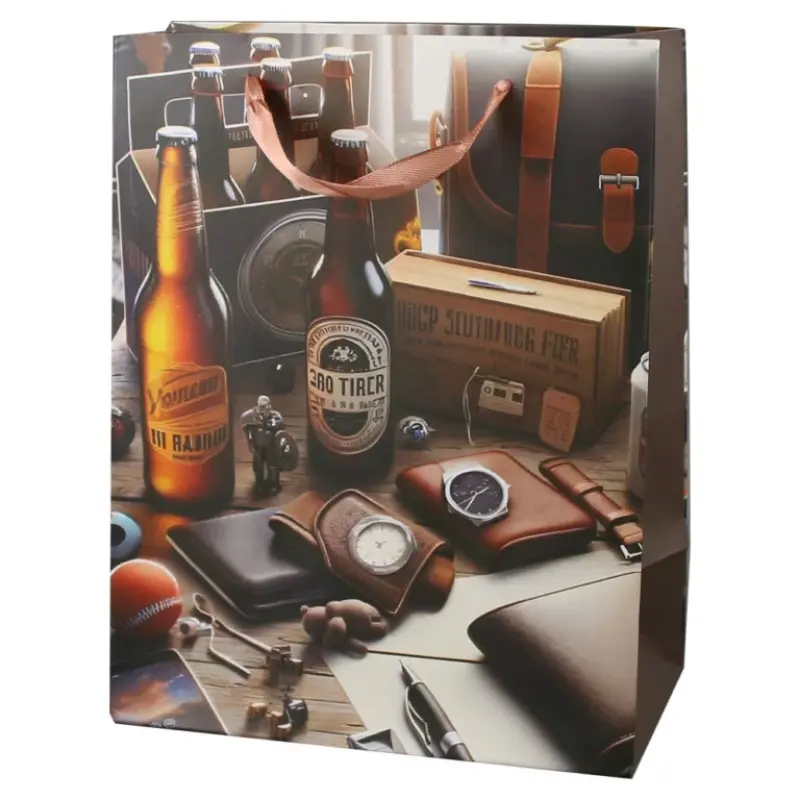 Plasa cadou vintage, marime 18 x23 cm, model 294