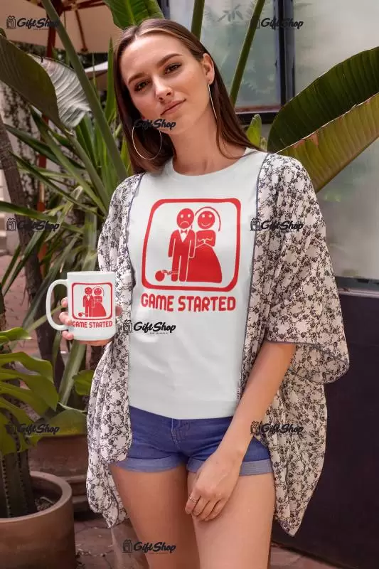 Game started, tricou cu mesaj f