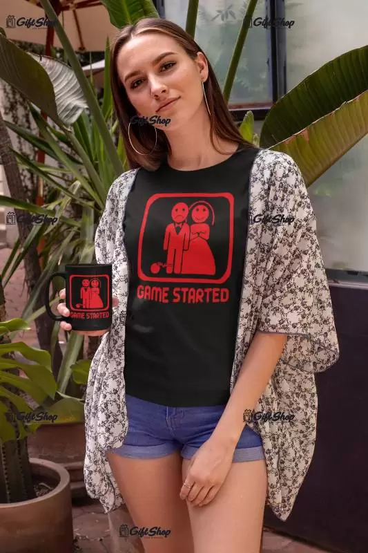 Game started, tricou cu mesaj f
