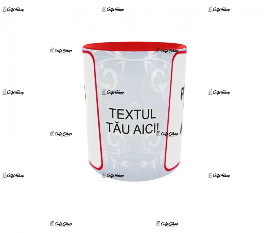 Cana, personalizata cu  2 poze si 1 text, 330ml, model 3103