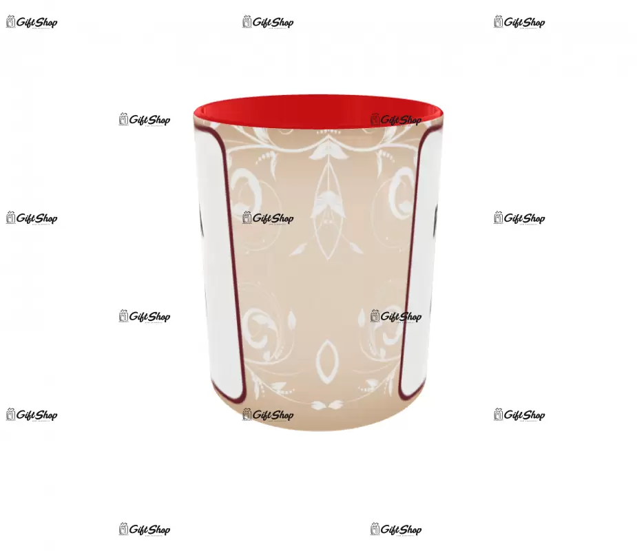 Cana, personalizata cu  2 poze si 1 text, 330ml, model  3105