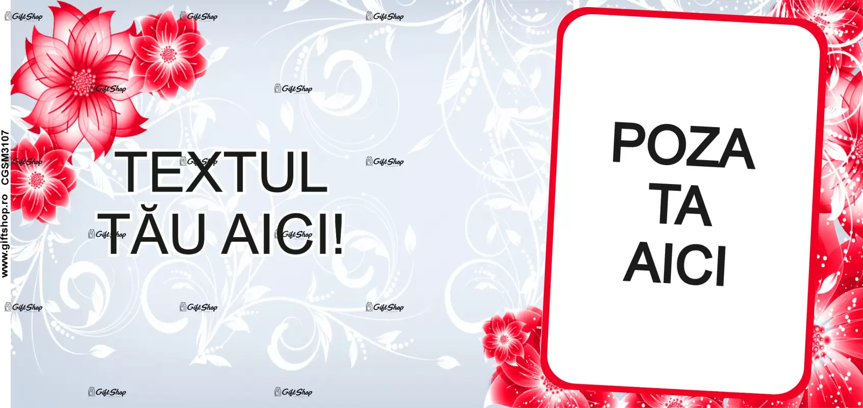 Cana, personalizata cu poza si text, 330ml, model 3107