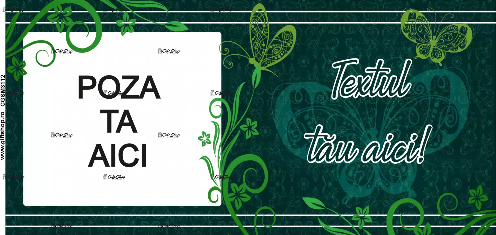 Cana, personalizata cu poza si text, 330ml, model 3112