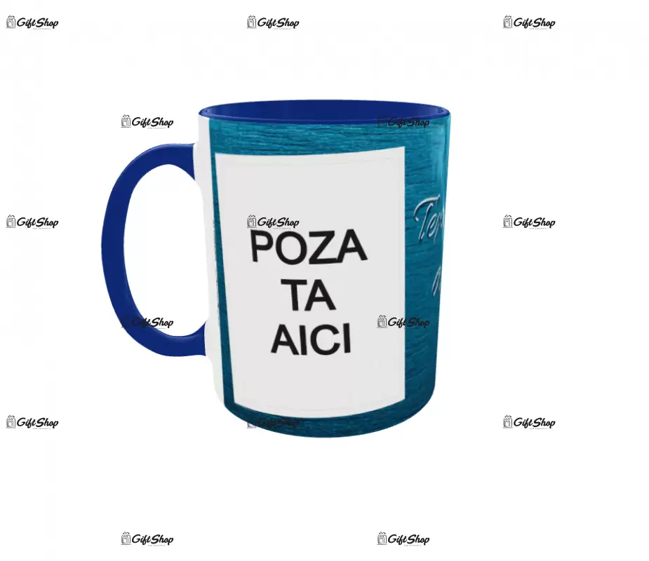 Cana, personalizata cu 2 poze si 1 text, 330ml, model 3118