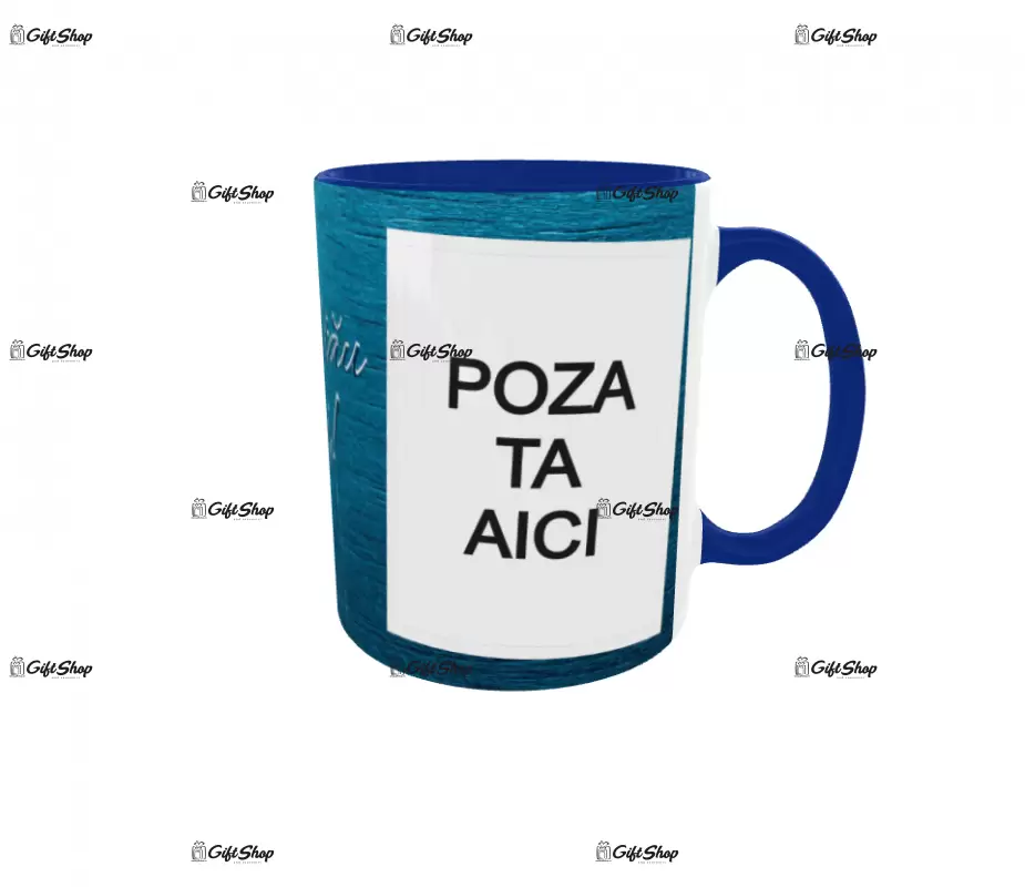 Cana, personalizata cu 2 poze si 1 text, 330ml, model 3118