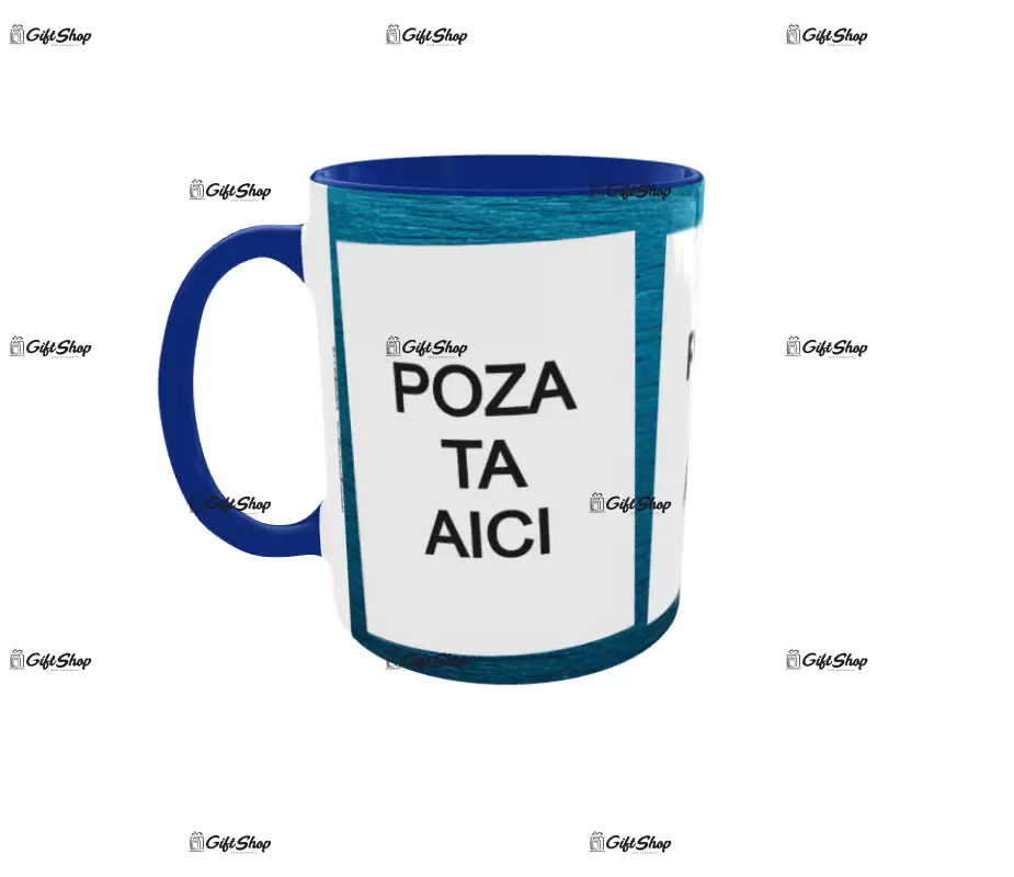 Cana, personalizata cu 3 poze si text, 330ml, model 3119