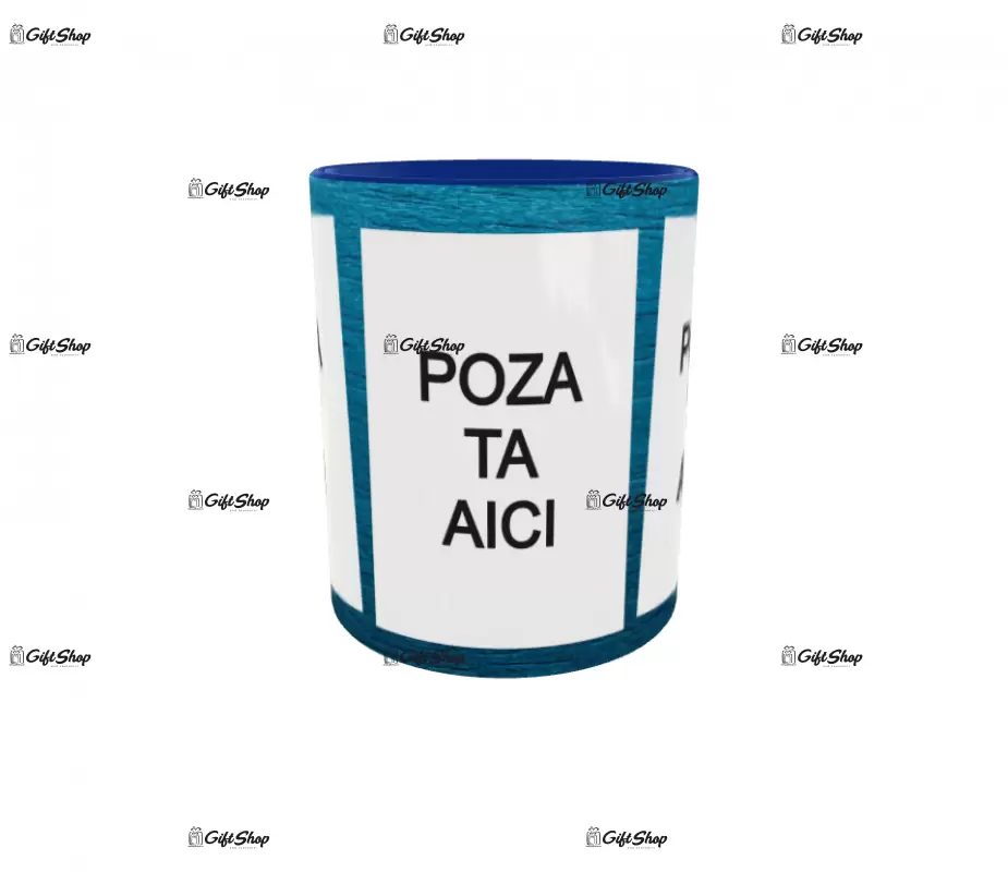 Cana, personalizata cu 3 poze si text, 330ml, model 3119