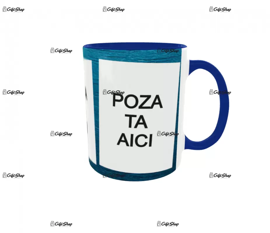 Cana, personalizata cu 3 poze si text, 330ml, model 3119