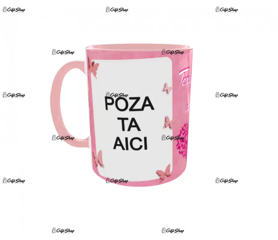Cana, personalizata cu 2 poze si 1 text, 330ml, model 3123