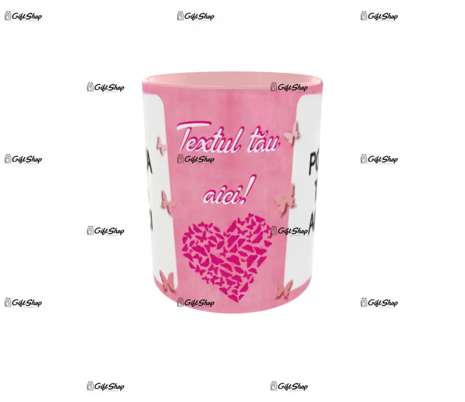Cana, personalizata cu 2 poze si 1 text, 330ml, model 3123