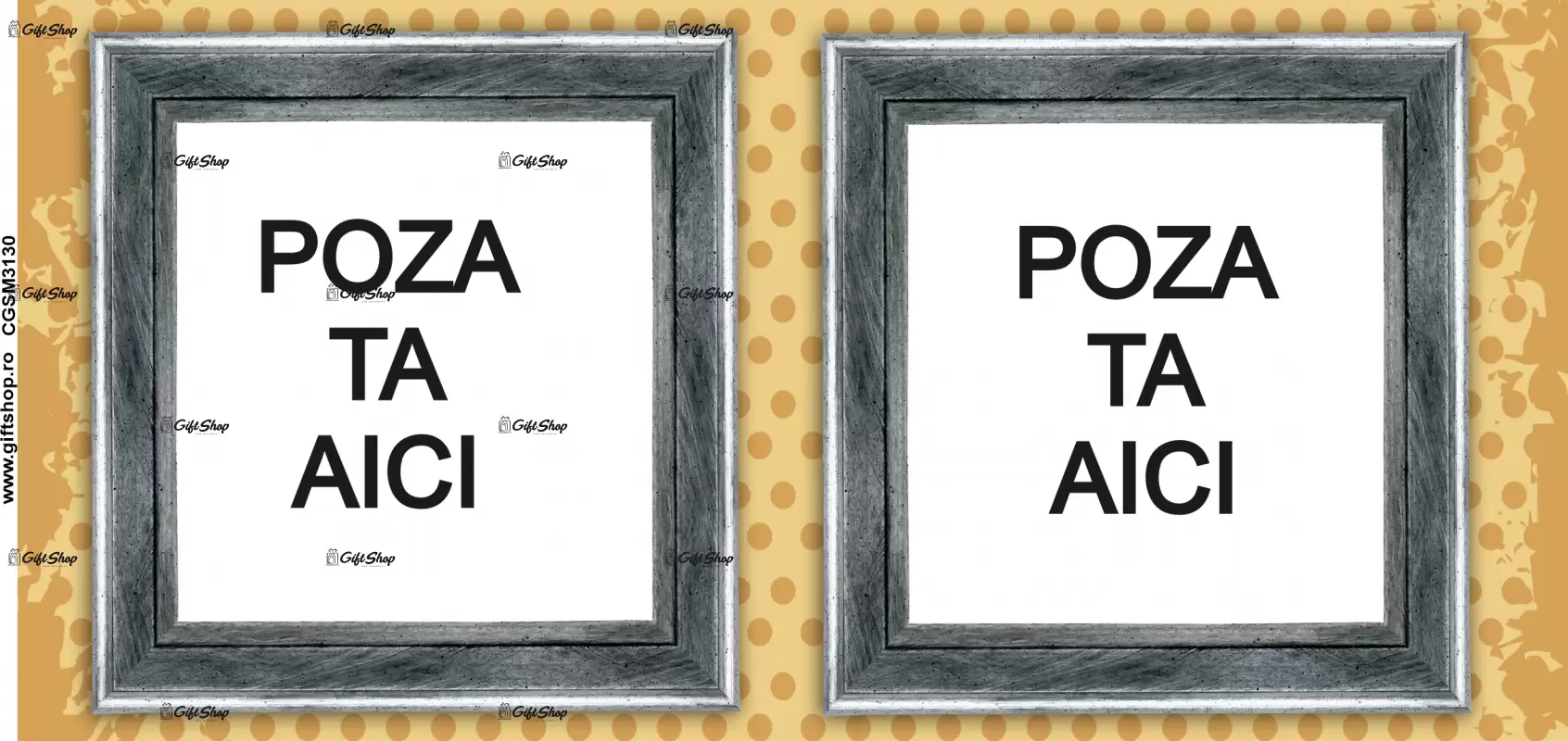 Cana, personalizata cu 2 poze, 330ml, model  model 3130