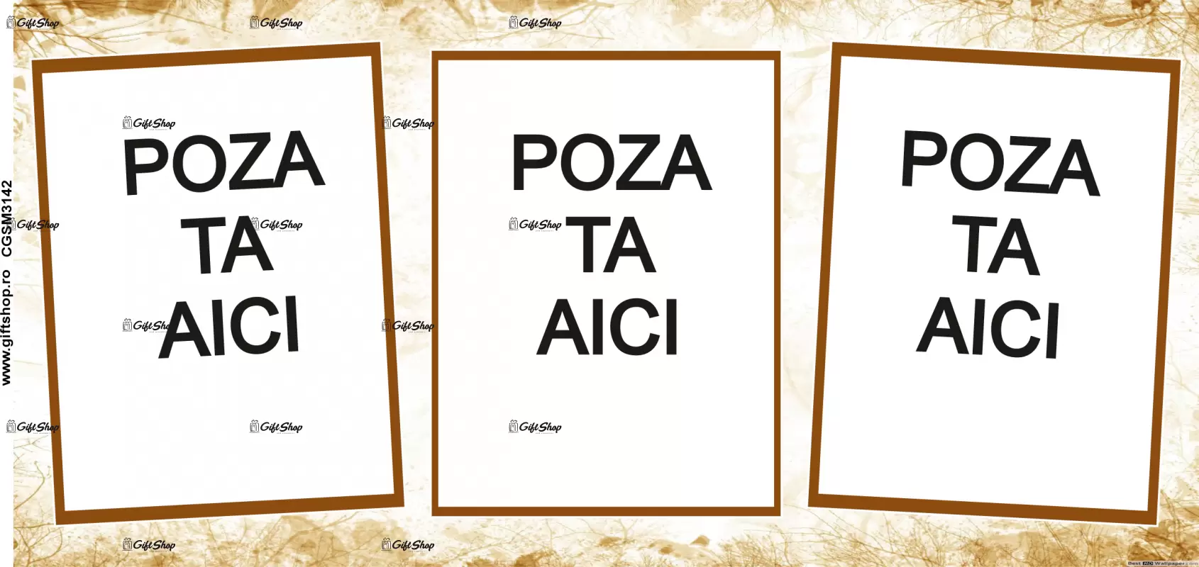 Cana, personalizata cu 3 poze si 1 text, 330ml, model 3142
