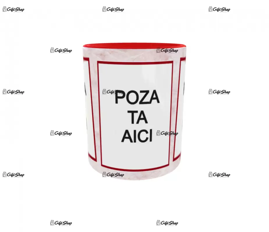 Cana, personalizata cu 3 poze si text, 330ml, model 3154