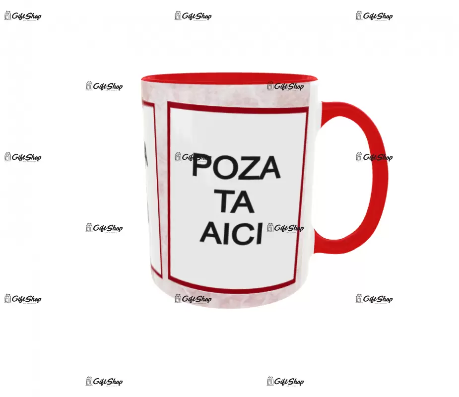 Cana, personalizata cu 3 poze si text, 330ml, model 3154