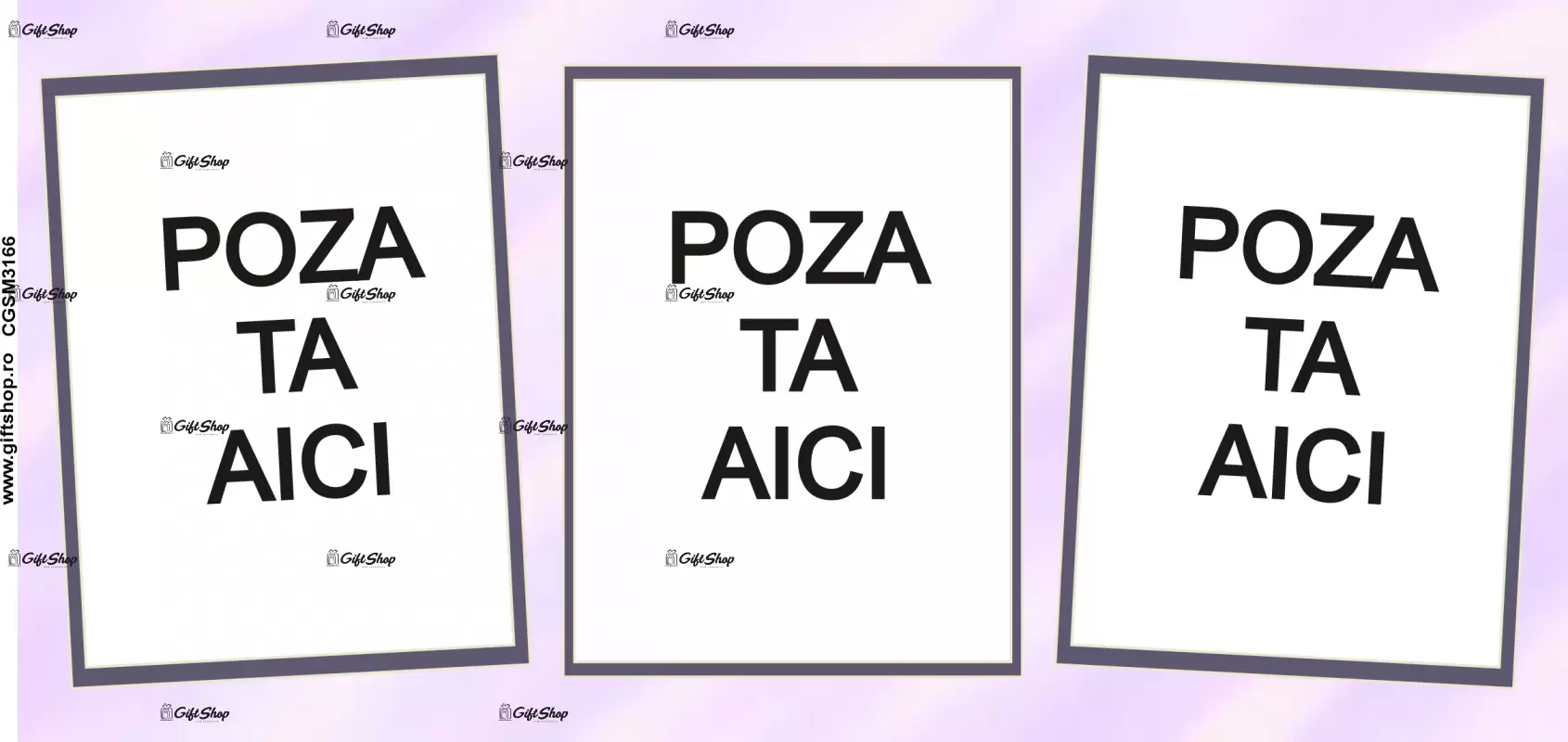 Cana, personalizata cu 3 poze si text, 330ml, model 3166
