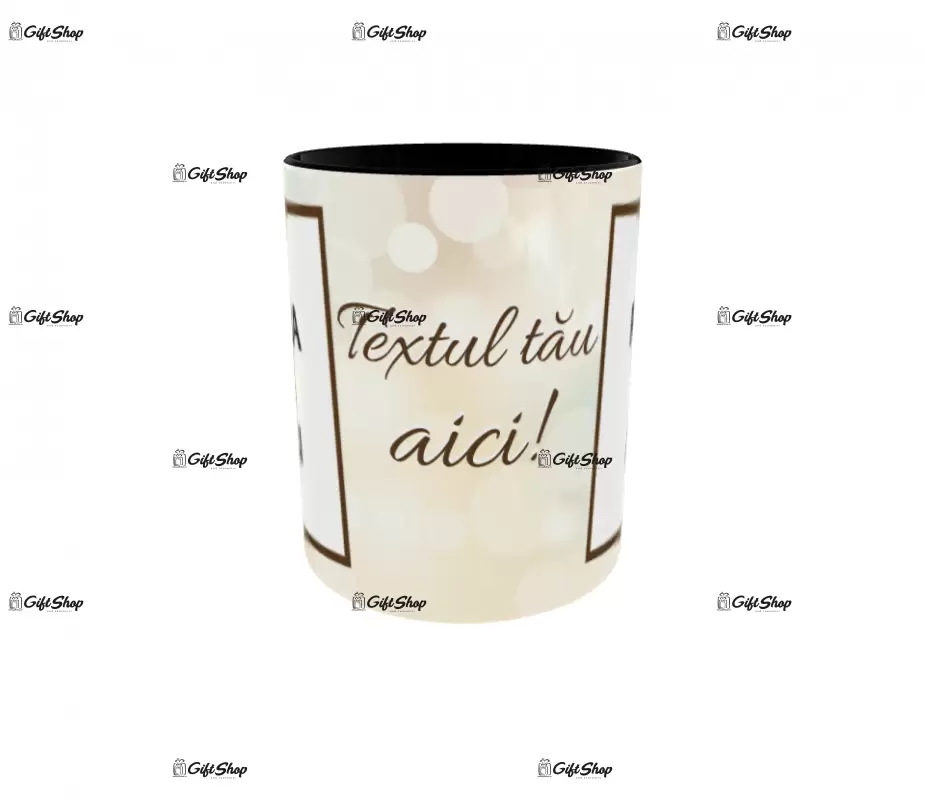 Cana, personalizata cu 2 poze si text, 330ml, model 3171