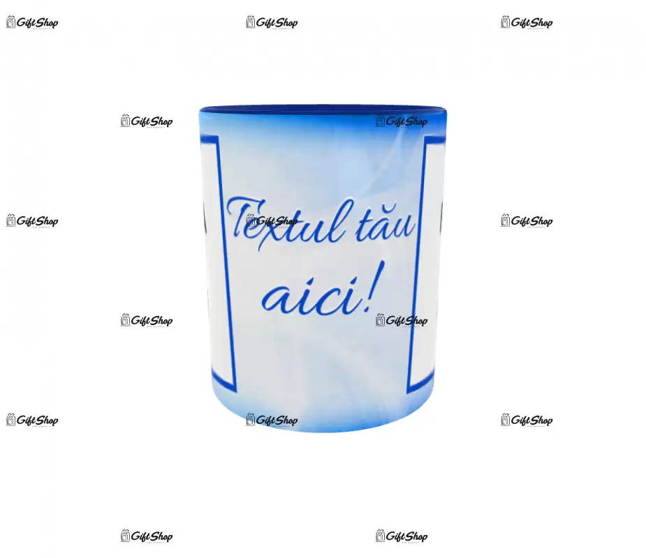 Cana, personalizata cu 2 poze si text, 330ml, model 3174