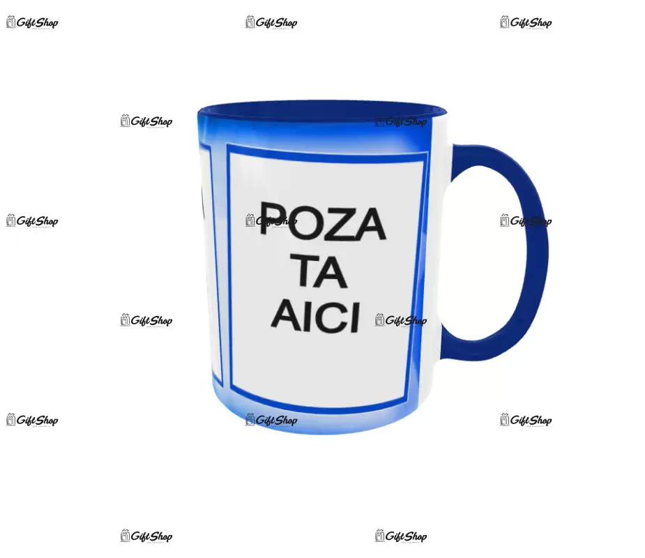 Cana, personalizata cu 3 poze si text, 330ml, model 3175