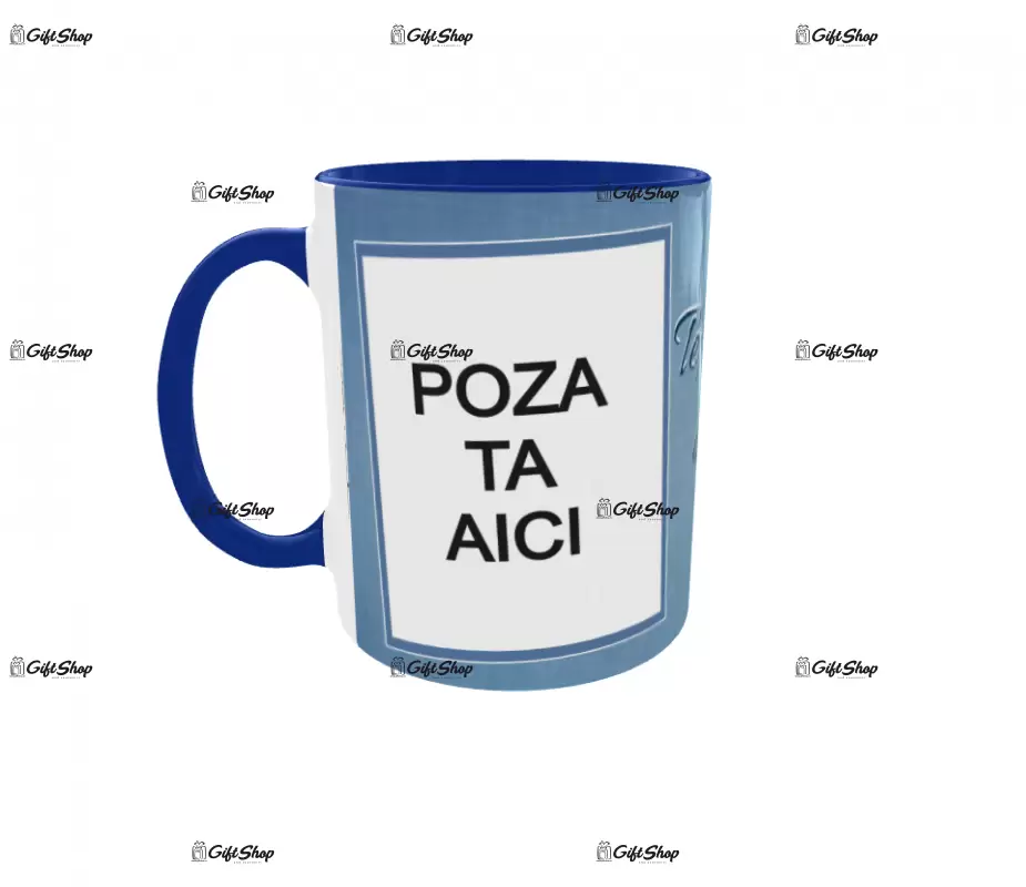 Cana, personalizata cu 2 poze si text, 330ml, model 3177