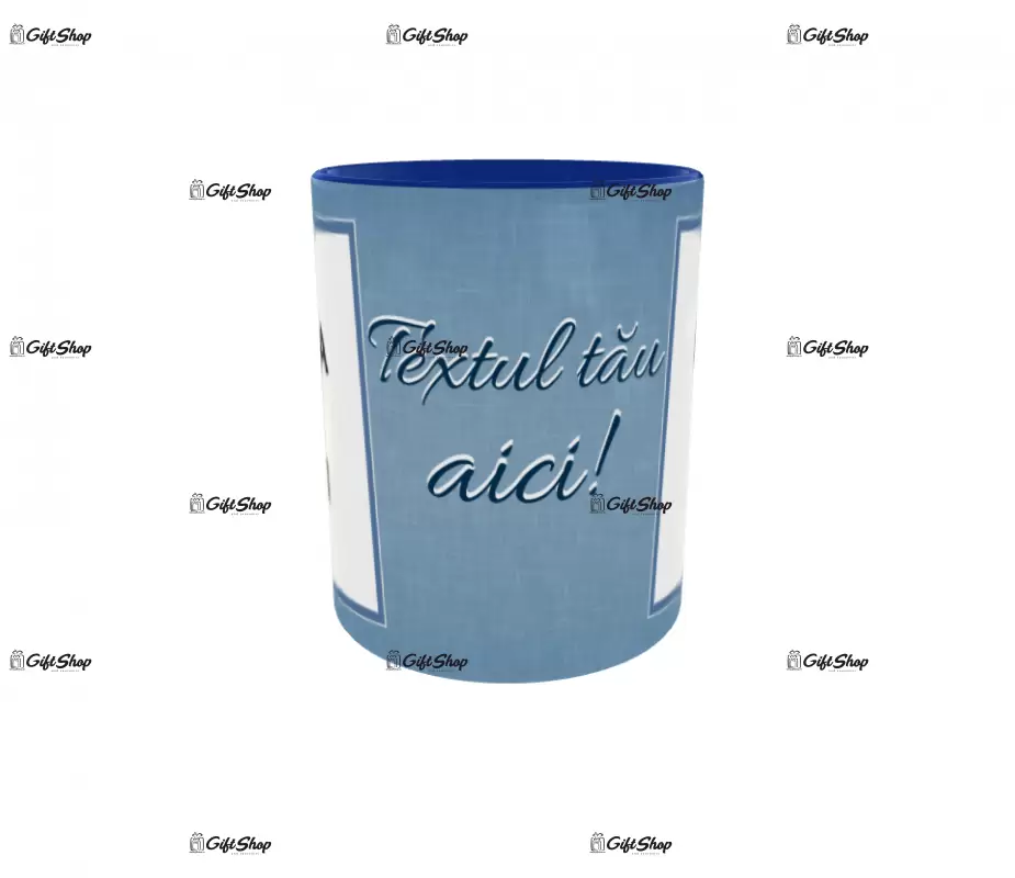 Cana, personalizata cu 2 poze si text, 330ml, model 3177