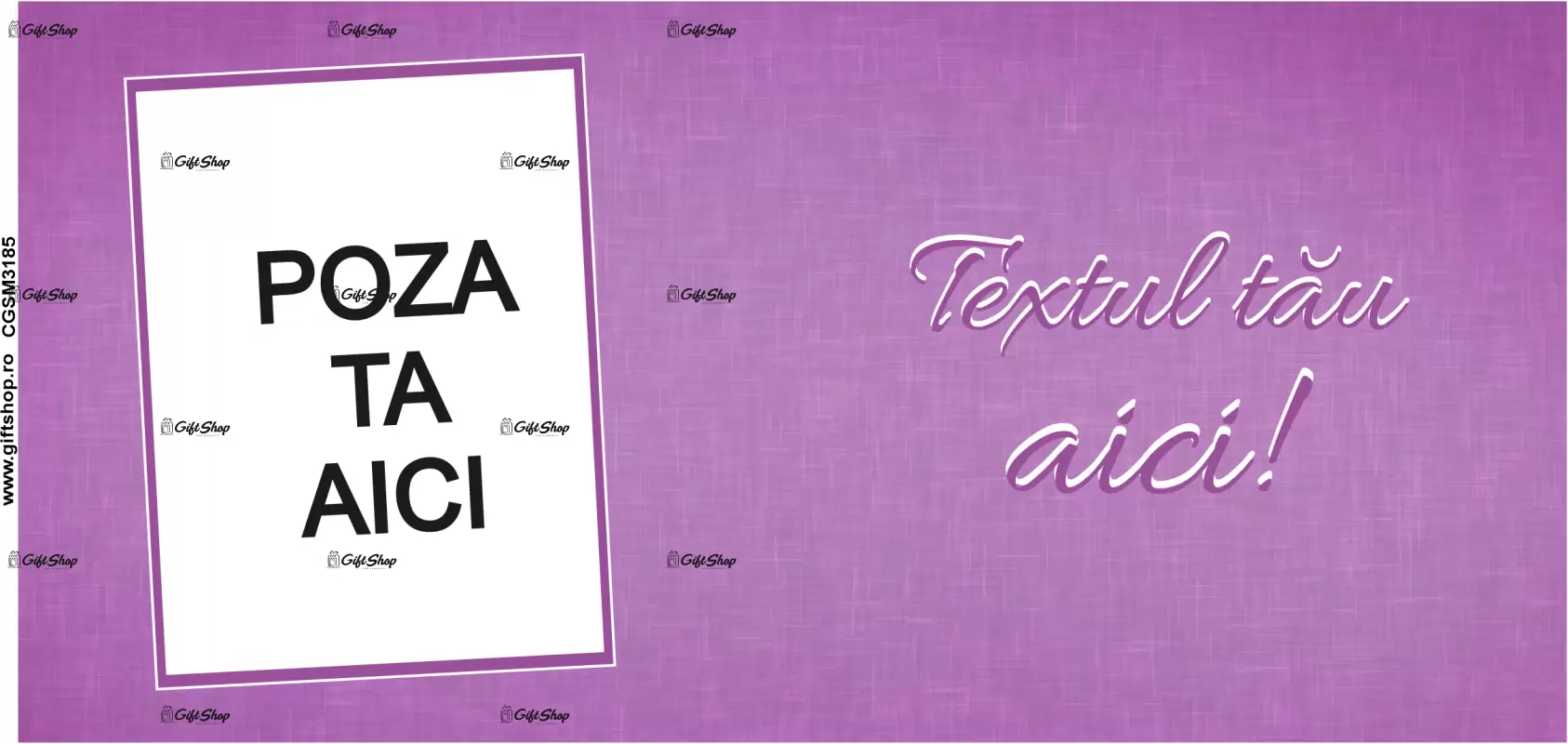 Cana, personalizata cu poza si text, 330ml, model 3185