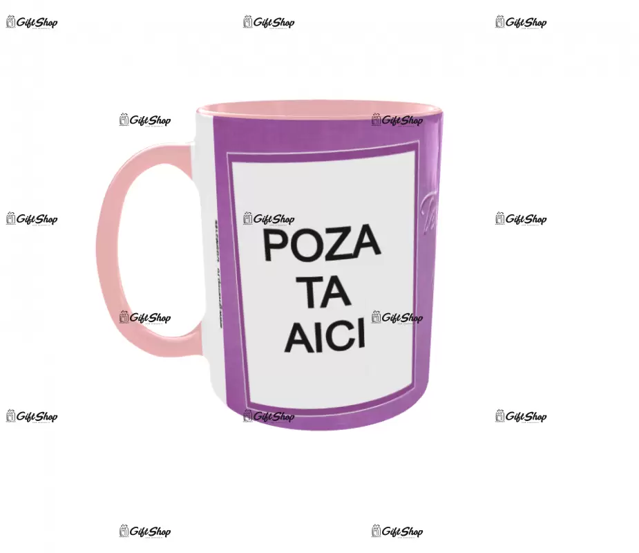 Cana, personalizata cu 2 poze si text, 330ml, model 3186