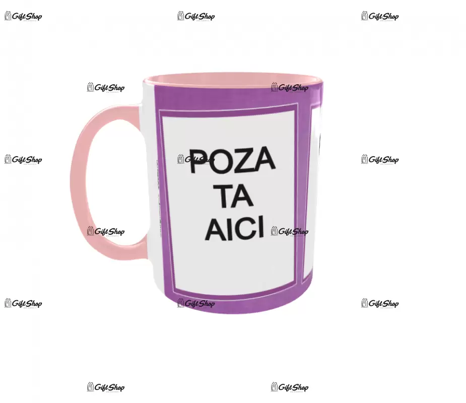 Cana, personalizata cu 3 poze si text, 330ml, model 3187