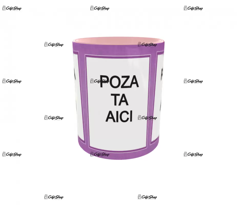 Cana, personalizata cu 3 poze si text, 330ml, model 3187