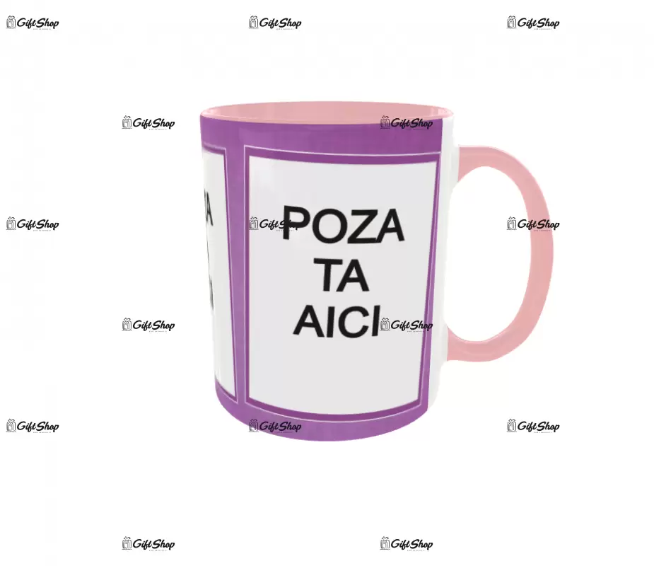 Cana, personalizata cu 3 poze si text, 330ml, model 3187
