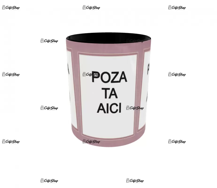 Cana, personalizata cu 3 poze si text, 330ml, model 3190