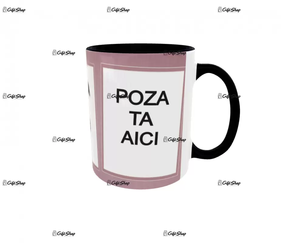 Cana, personalizata cu 3 poze si text, 330ml, model 3190