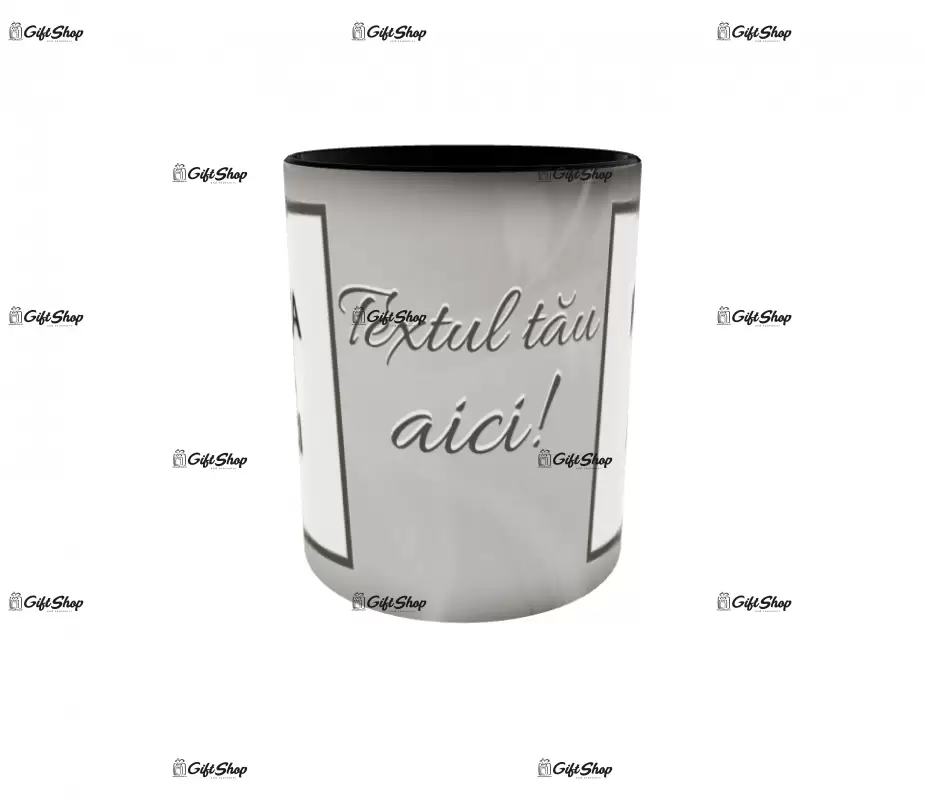 Cana, personalizata cu 2 poze si text, 330ml, model 3192
