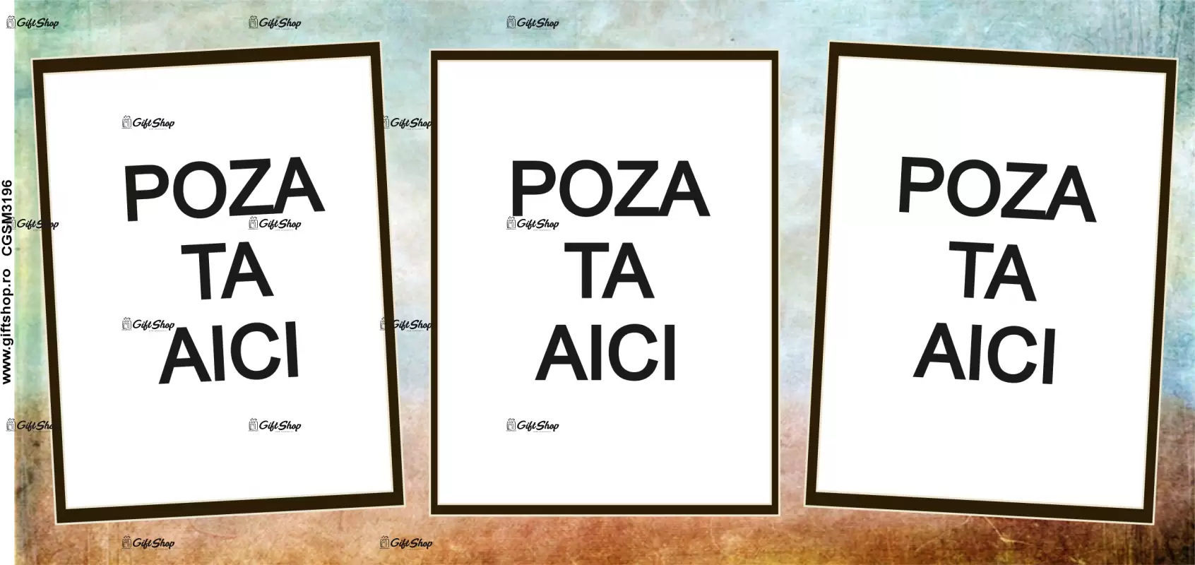 Cana, personalizata cu 3 poze si text, 330ml, model 3196