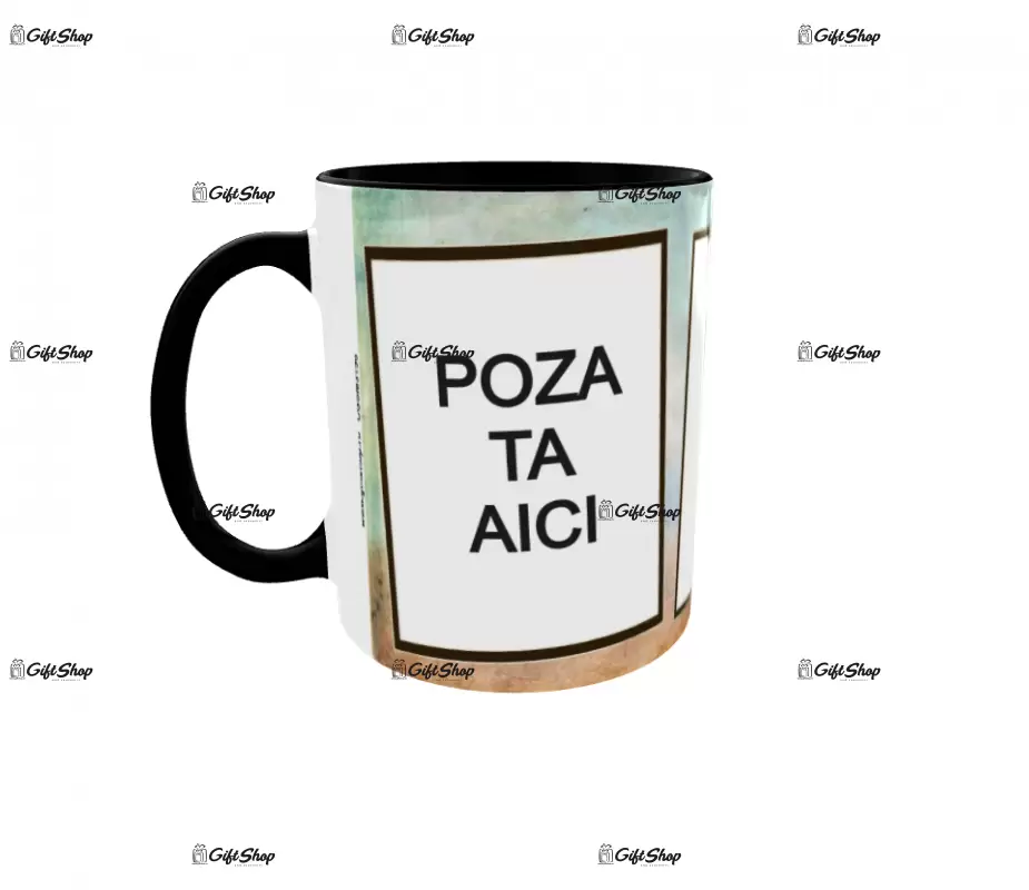 Cana, personalizata cu 3 poze si text, 330ml, model 3196