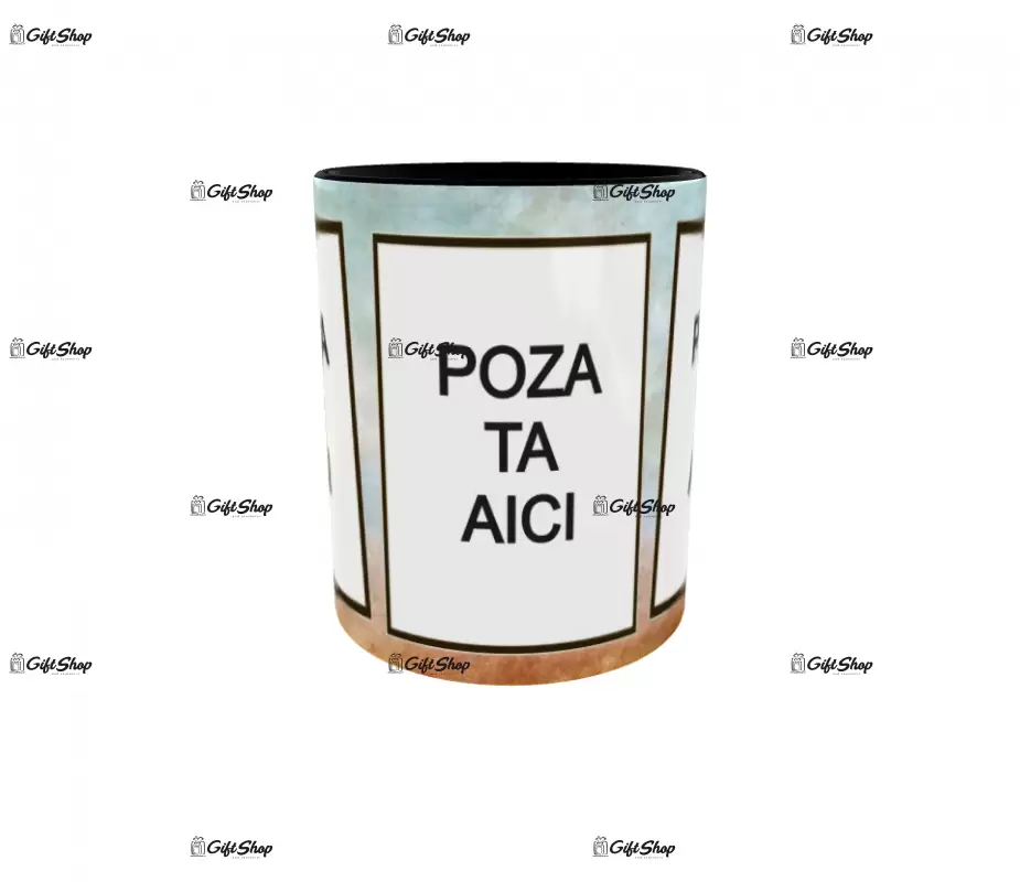 Cana, personalizata cu 3 poze si text, 330ml, model 3196