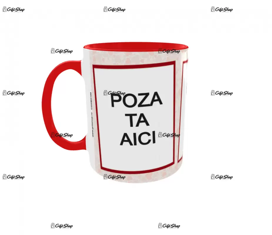 Cana, personalizata cu 3 poze si text, 330ml, model 3199