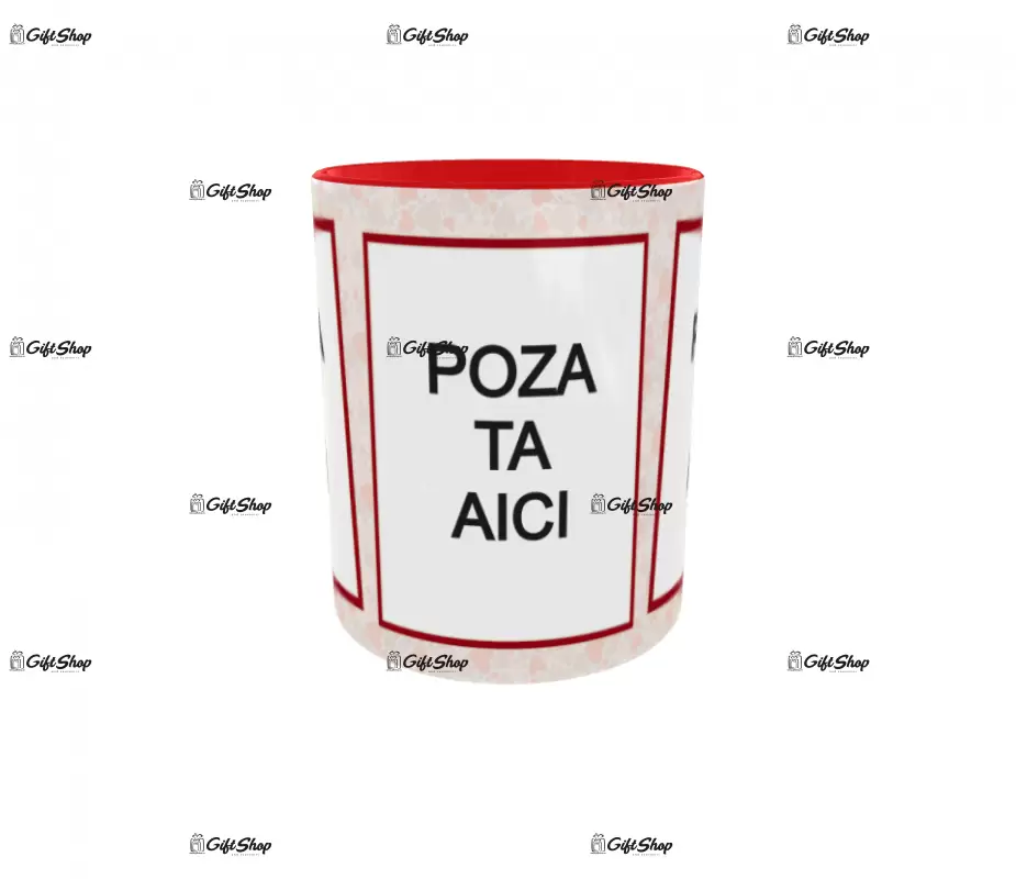 Cana, personalizata cu 3 poze si text, 330ml, model 3199