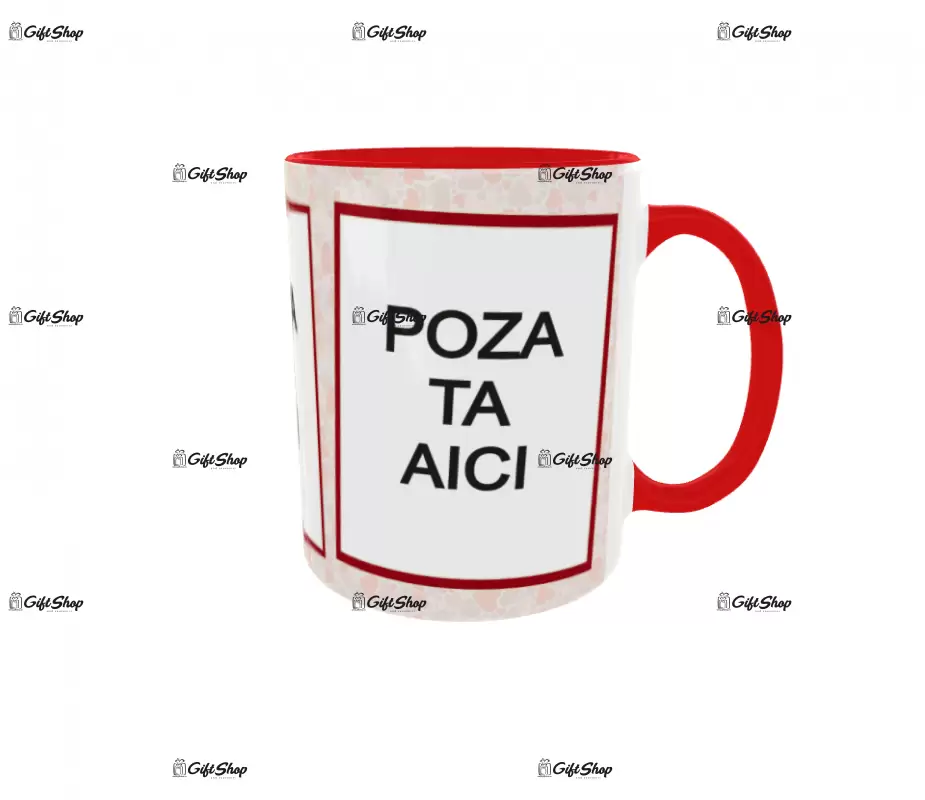 Cana, personalizata cu 3 poze si text, 330ml, model 3199