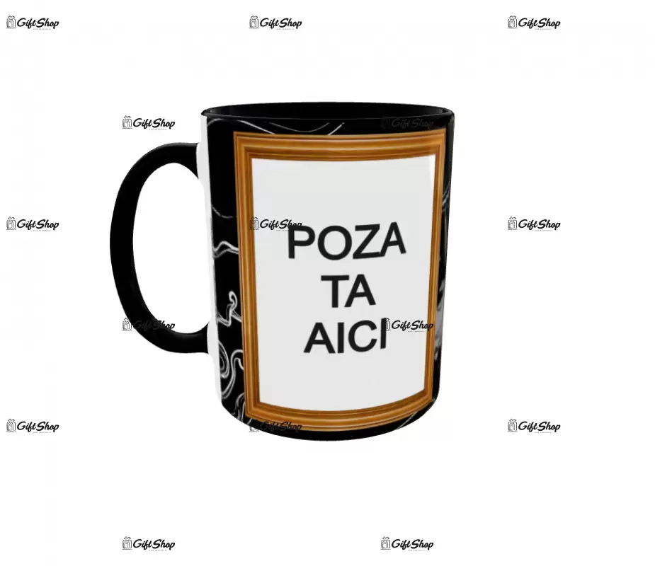 Cana, personalizata cu 2 poze si text, 330ml, model 3207