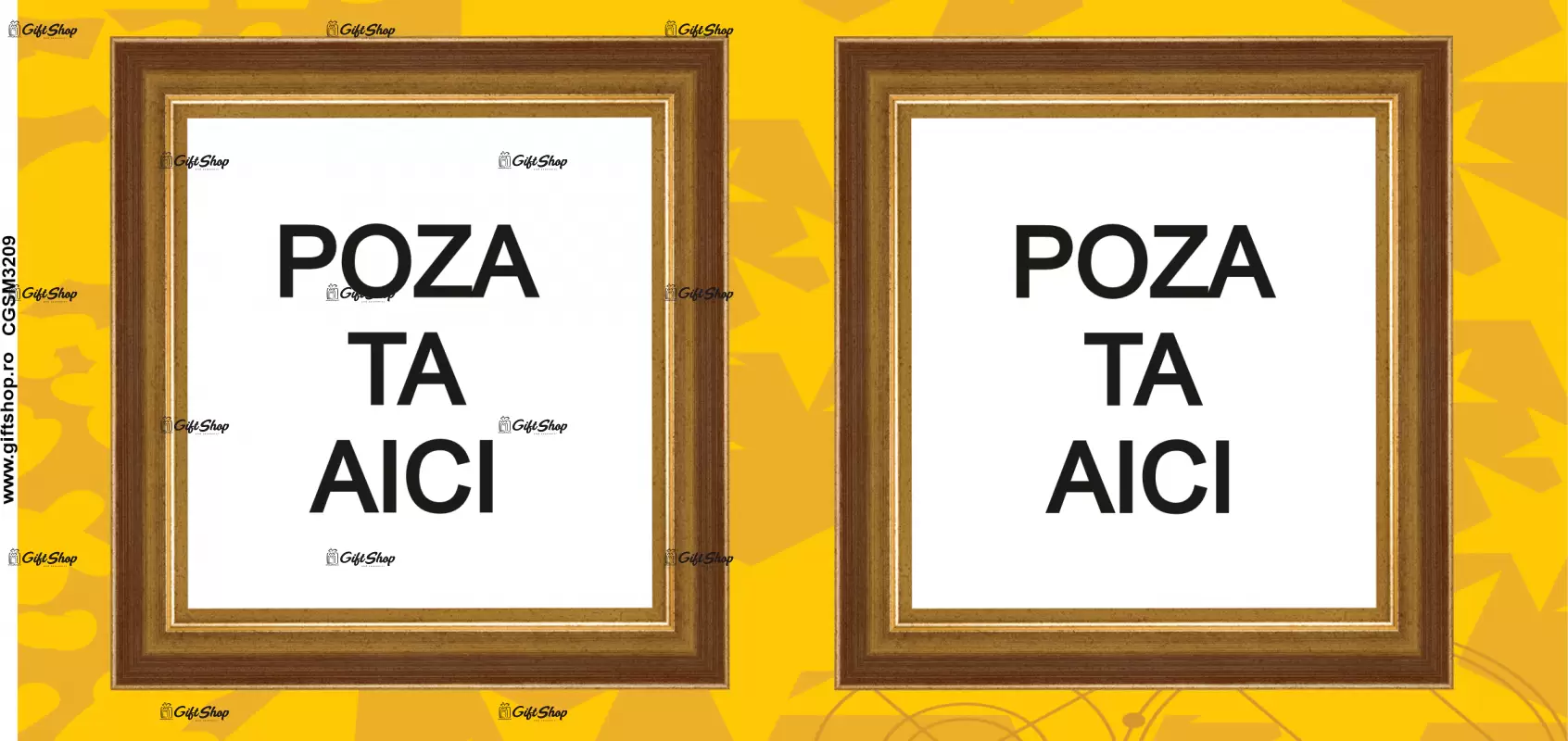Cana, personalizata cu 2 poze si text, 330ml, model 3209