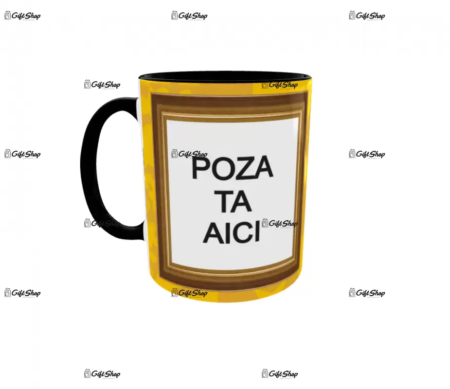 Cana, personalizata cu 2 poze si text, 330ml, model 3209