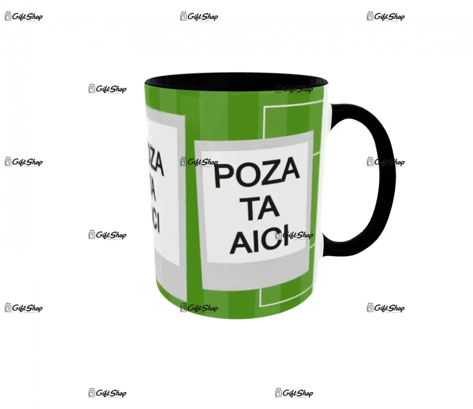 Cana, personalizata cu 2 poze si text, 330ml, model 3210