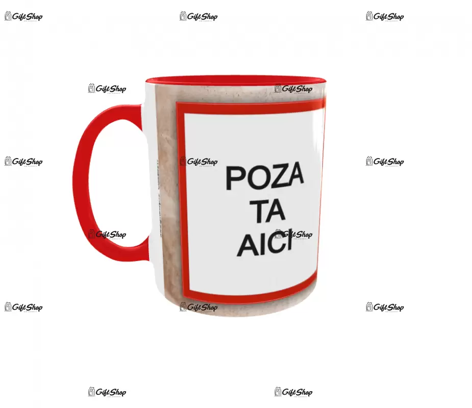 Cana, personalizata cu 3 poze si text, 330ml, model 3211