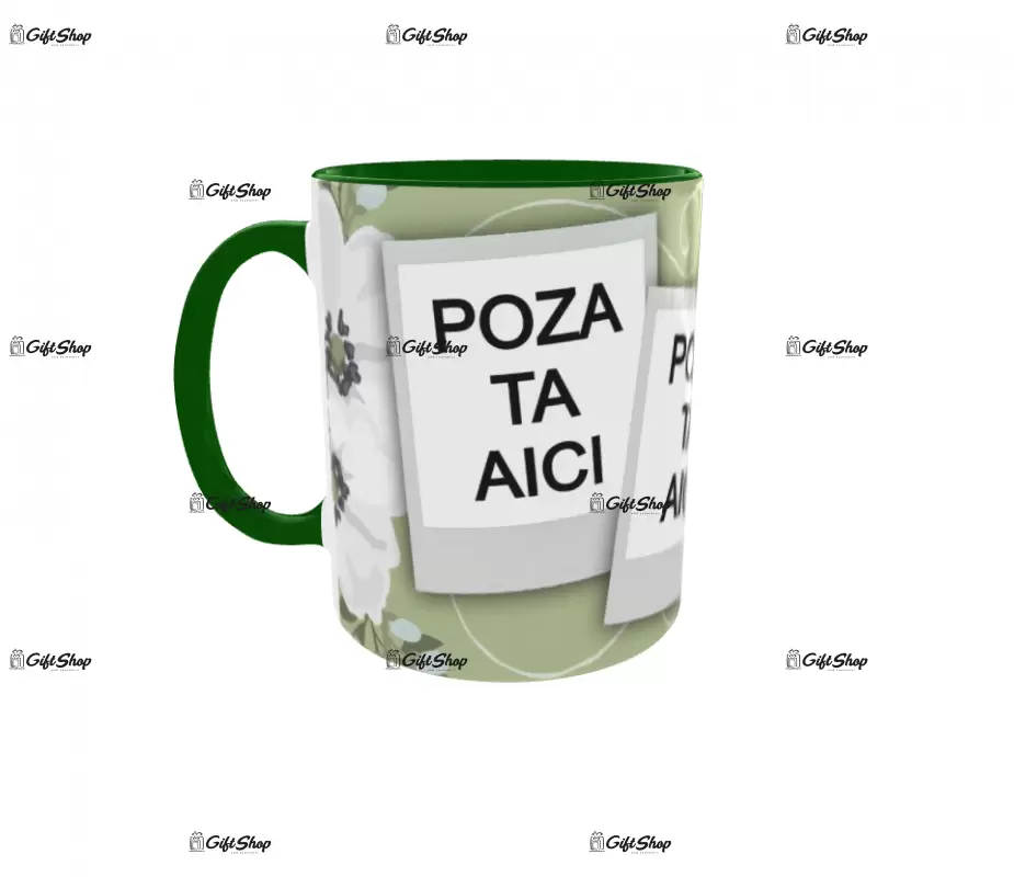 Cana, personalizata cu 3 poze si text, 330ml, model 3212